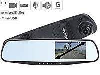 NavGear HD-Rückspiegel-Dashcam mit G-Sensor (Versandrückläufer)