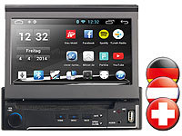 NavGear 1-DIN Android-Autoradio mit 7"-Navi DSR-N 210 D-A-CH; 1 DIN Navigations-Systeme 