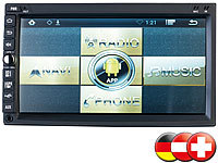 NavGear 2-DIN Android-Autoradio DSR-N 420  GPS, D-A-CH; Kfz-Notrufsender zum Nachrüsten 