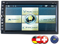 NavGear 2-DIN Android-Autoradio DSR-N 420  GPS, Westeuropa; Kfz-Notrufsender zum Nachrüsten 