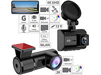 NavGear 4K-UHD-Dashcam mit 2K-Heckkamera, GPS, WDR, WLAN & App, Sony-Sensor; Dashcams mit G-Sensor (HD) Dashcams mit G-Sensor (HD) Dashcams mit G-Sensor (HD) Dashcams mit G-Sensor (HD) 