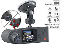 NavGear Full-HD-Dashcam mit 2 Kameras für 360°-Panorama-Sicht, G-Sensor; Dashcams mit G-Sensor (HD) Dashcams mit G-Sensor (HD) Dashcams mit G-Sensor (HD) Dashcams mit G-Sensor (HD) Dashcams mit G-Sensor (HD) 