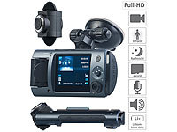 NavGear Full-HD-Dashcam mit 2 Objektiven, 150° Ultra-Weitwinkel, Sony-Sensor; Dashcams mit G-Sensor (HD) 