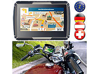 NavGear TourMate N4, Motorrad-, Kfz & Outdoor-Navi mit Zentral-Europa; Fahrrad-Navi-Taschen mit Powerbank 